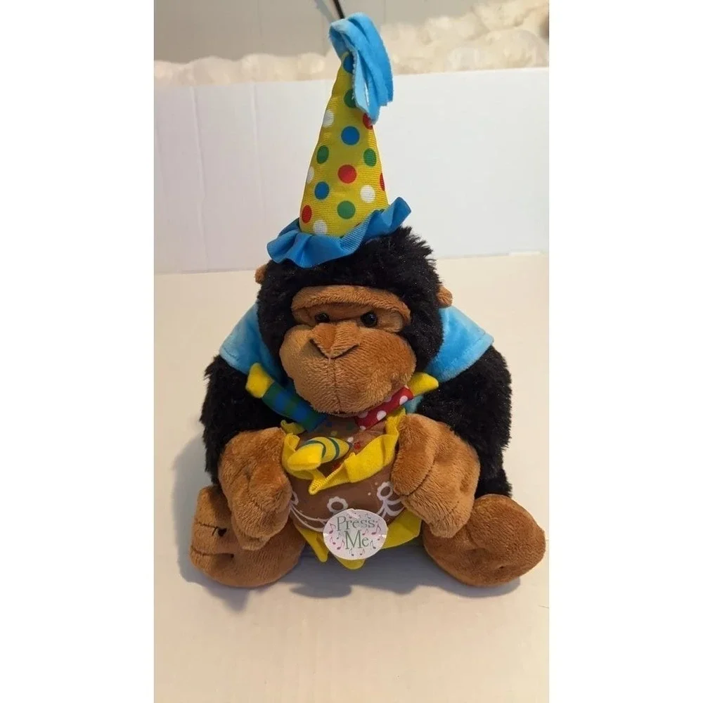Burton + Burton Singing Birthday Gorilla Plush Toy